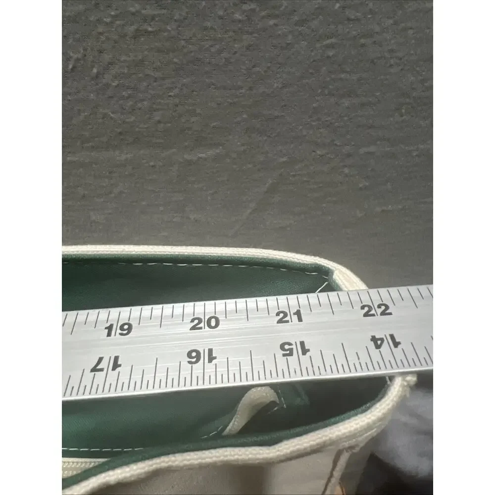 Vintage L.L. Bean Boat & Tote Canvas Bag XL Green White Made In USA NWOT - Picture 11 of 12